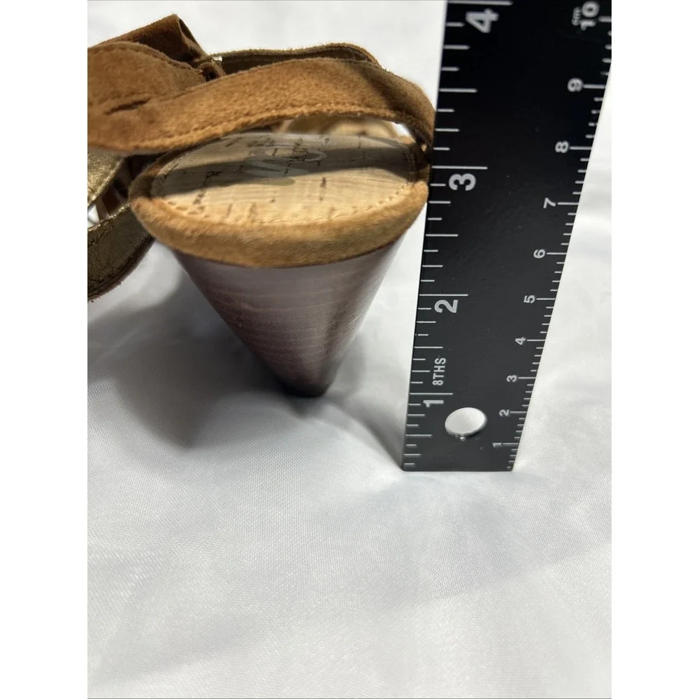 Sam Edelman Sandra‎ Boho Fringe Brown Suede Wedge Women's Size 9.5